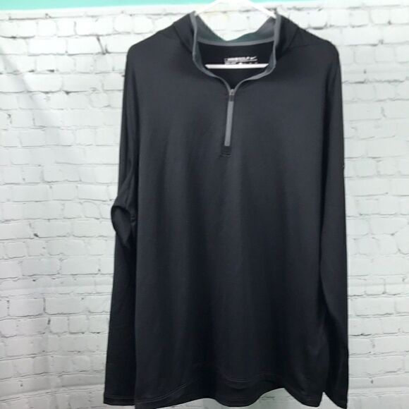 Nike Golf 1/4 Zip Long Sleeve Size XL Black Gray Dri-Fit - Picture 1 of 6
